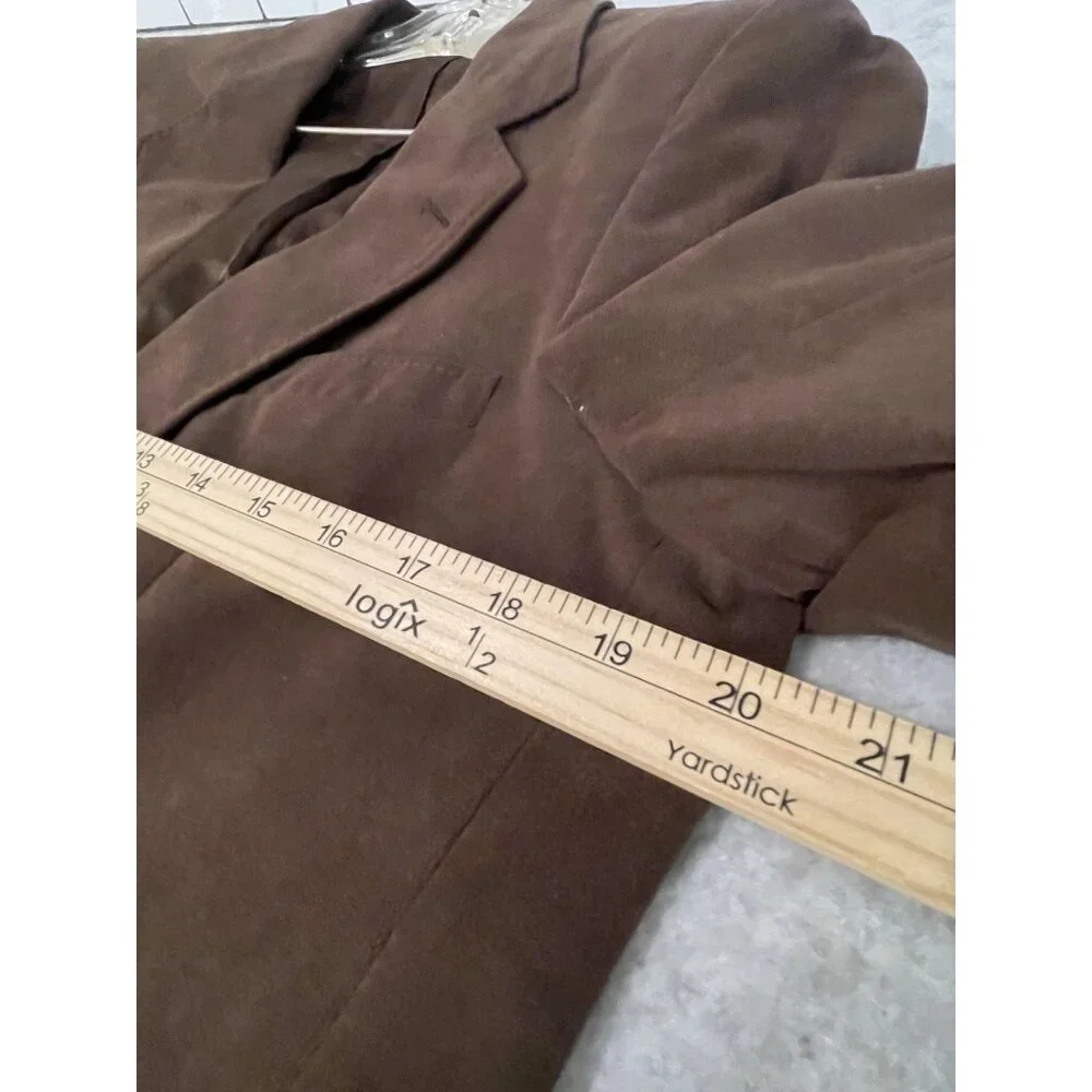 Vintage Palm Beach Blazer Mens 40 Brown Suede Sport Coat Jacket USA 80s